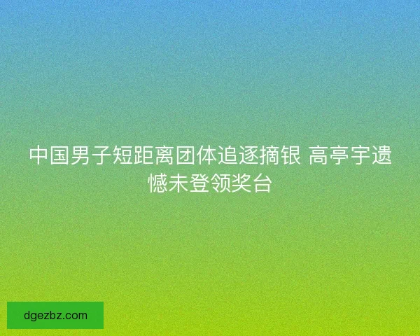 中国男子短距离团体追逐摘银 高亭宇遗憾未登领奖台